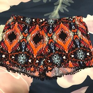 Fringed Aztec shorts